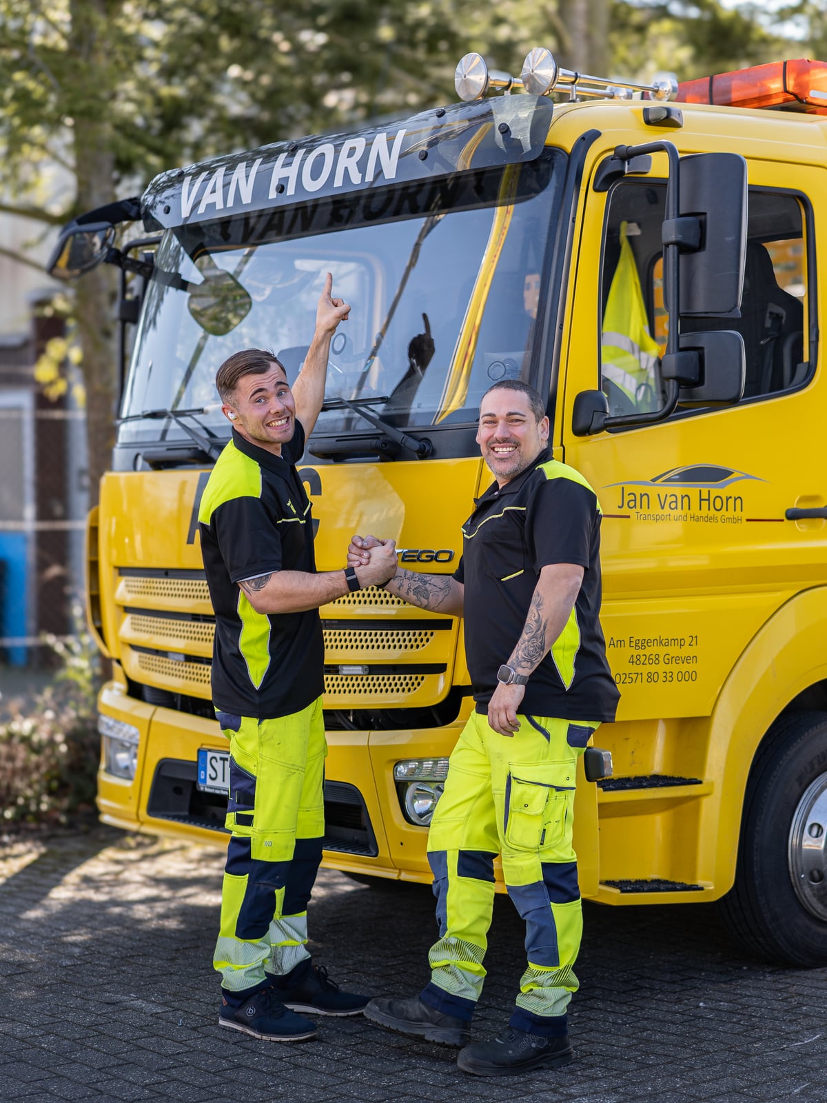 Jan van Horn und Marcel Hart, Geschäftsführer Van Horn Abschleppdienst Greven