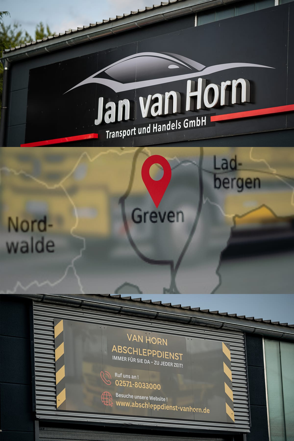 Die Crew in Gelb von Van Horn am Standort Am Eggenkamp 21, Greven